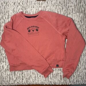 Under Armour Project Rock Iron Paradise Women Training Sweatshirt small pink
